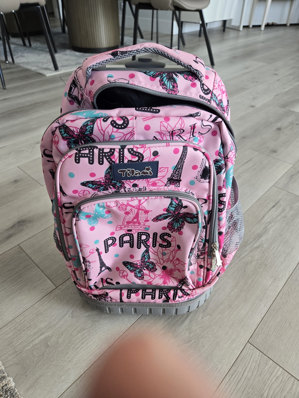 Pink Paris Butterfly Kids Backpack